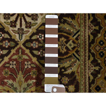 Load image into Gallery viewer, 2&#39;7&quot;x12&#39; Brown Tabriz Garden Design Runner Hand Knotted Pure Wool Oriental Rug FWR355206