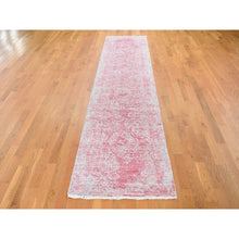 Load image into Gallery viewer, 2&#39;8&quot;x11&#39;10&quot; Broken Persian Design Runner Tone On Tone Wool And Silk Rug FWR355224