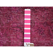 Load image into Gallery viewer, 6&#39;4&quot;x10&#39; Pink Worn Down Overdyed Persian Tabriz Distressed Hand Knotted Oriental Rug FWR355248