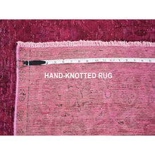 Load image into Gallery viewer, 6&#39;4&quot;x10&#39; Pink Worn Down Overdyed Persian Tabriz Distressed Hand Knotted Oriental Rug FWR355248
