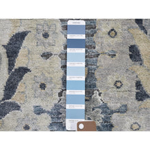 Load image into Gallery viewer, 8&#39;10&quot;x12&#39;2&quot; Gray Tulip And Large Blossom Design Pure Silk With Textured Wool Hand Knotted Oriental Rug FWR355332