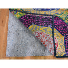 Load image into Gallery viewer, 3&#39;2&quot;x17&#39;5&quot; Sari Silk With Textured Wool Mamluk Design Xl Runner Oriental Rug FWR355410