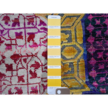 Load image into Gallery viewer, 3&#39;2&quot;x17&#39;5&quot; Sari Silk with Textured Wool Mamluk Design XL Runner Oriental Rug FWR355410