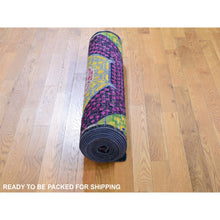 Load image into Gallery viewer, 3&#39;2&quot;x17&#39;5&quot; Sari Silk with Textured Wool Mamluk Design XL Runner Oriental Rug FWR355410