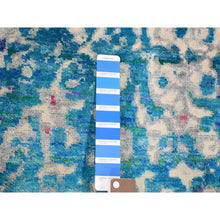 Load image into Gallery viewer, 4&#39;x6&#39;1&quot; The Peacock, Sari Silk Colorful Hand Knotted Oriental Rug FWR355470