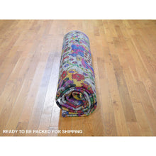 Load image into Gallery viewer, 9&#39;2&quot;x12&#39;2&quot; Sulatanabad Re-invented Colorful Sari Silk With Big Flower Design Hand Knotted Rug FWR355476