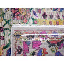 Load image into Gallery viewer, 9&#39;2&quot;x12&#39;2&quot; Sulatanabad Re-invented Colorful Sari Silk With Big Flower Design Hand Knotted Rug FWR355476