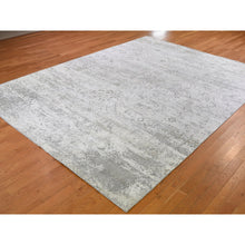 Load image into Gallery viewer, 8&#39;10&quot;x12&#39; Ivory Silk With Textured Wool Dimensional Design Hand Knotted Oriental Rug FWR355488