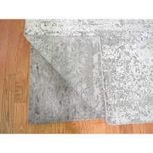 Load image into Gallery viewer, 8&#39;10&quot;x12&#39; Ivory Silk With Textured Wool Dimensional Design Hand Knotted Oriental Rug FWR355488