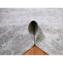 Load image into Gallery viewer, 8&#39;10&quot;x12&#39; Ivory Silk With Textured Wool Dimensional Design Hand Knotted Oriental Rug FWR355488