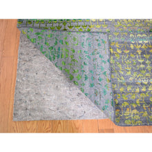 Load image into Gallery viewer, 9&#39;x12&#39;1&quot; Colorful Sari Silk Bespoken Sampler Tone On Tone Hand Knotted Oriental Rug FWR355500