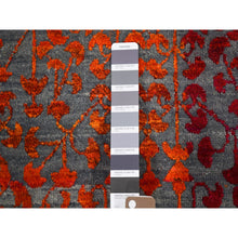 Load image into Gallery viewer, 9&#39;x12&#39;1&quot; Colorful Sari Silk Bespoken Sampler Tone On Tone Hand Knotted Oriental Rug FWR355500