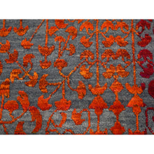Load image into Gallery viewer, 9&#39;x12&#39;1&quot; Colorful Sari Silk Bespoken Sampler Tone On Tone Hand Knotted Oriental Rug FWR355500