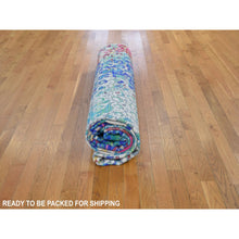 Load image into Gallery viewer, 9&#39;x12&#39; THE PEACOCK, Sari Silk Colorful Hand Knotted Oriental Rug FWR355512