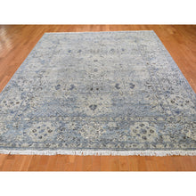 Load image into Gallery viewer, 8&#39;10&quot;x12&#39; Distressed Oushak Pure Silk With Textured Wool Hand Knotted Oriental Rug FWR355530
