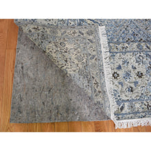 Load image into Gallery viewer, 8&#39;10&quot;x12&#39; Distressed Oushak Pure Silk With Textured Wool Hand Knotted Oriental Rug FWR355530