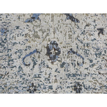 Load image into Gallery viewer, 8&#39;10&quot;x12&#39; Distressed Oushak Pure Silk With Textured Wool Hand Knotted Oriental Rug FWR355530