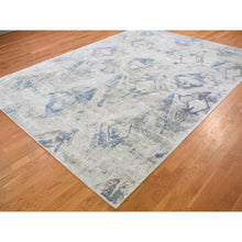 Load image into Gallery viewer, 8&#39;10&quot;x12&#39;1&quot; Ivory Large Elements With Pastels Silk With Textured Wool Modern Rug FWR355554