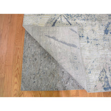 Load image into Gallery viewer, 8&#39;10&quot;x12&#39;1&quot; Ivory Large Elements With Pastels Silk With Textured Wool Modern Rug FWR355554