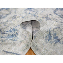 Load image into Gallery viewer, 8&#39;10&quot;x12&#39;1&quot; Ivory Large Elements With Pastels Silk With Textured Wool Modern Rug FWR355554