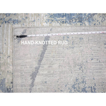 Load image into Gallery viewer, 8&#39;10&quot;x12&#39;1&quot; Ivory Large Elements With Pastels Silk With Textured Wool Modern Rug FWR355554