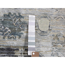 Load image into Gallery viewer, 7&#39;9&quot;x9&#39;10&quot; Pure Silk With Textured Wool Khotan Design Hand Knotted Oriental Rug FWR355566