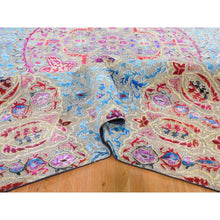 Load image into Gallery viewer, 11&#39;10&quot;x15&#39; Oversized Sari Silk And Textured Wool Colorful Maharaja Hand Knotted Oriental Rug FWR355584