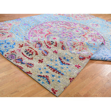 Load image into Gallery viewer, 11&#39;10&quot;x15&#39; Oversized Sari Silk And Textured Wool Colorful Maharaja Hand Knotted Oriental Rug FWR355584