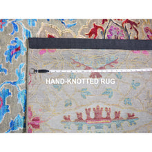 Load image into Gallery viewer, 11&#39;10&quot;x15&#39; Oversized Sari Silk And Textured Wool Colorful Maharaja Hand Knotted Oriental Rug FWR355584