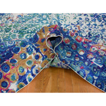 Load image into Gallery viewer, 11&#39;10&quot;x15&#39;  The Peacock, Oversized Sari Silk Colorful Hand Knotted Oriental Rug FWR355590