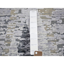 Load image into Gallery viewer, 11&#39;10&quot;x15&#39;2&quot; Dimensional Curtains Gray Oversized Silk With Textured Wool Hand Knotted Oriental Rug FWR355608
