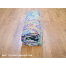 Load image into Gallery viewer, 11&#39;7&quot;x14&#39;5&quot; The Lava, Oversized Colorful Sari Silk With Textured Wool Hand Knotted Oriental Rug FWR355620