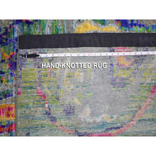 Load image into Gallery viewer, 11&#39;7&quot;x14&#39;5&quot; The Lava, Oversized Colorful Sari Silk With Textured Wool Hand Knotted Oriental Rug FWR355620
