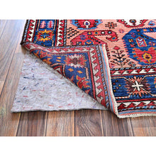 Load image into Gallery viewer, 5&#39;1&quot;x7&#39;3&quot; Peach Color, Afghan Ersari With Turkish Knot, Caucasian Design Revival, Vegetable Dyes, Densely Woven, Soft And Velvety Wool, Hand Knotted, Oriental Rug FWR3552