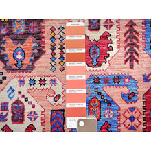 Load image into Gallery viewer, 5&#39;1&quot;x7&#39;3&quot; Peach Color, Afghan Ersari With Turkish Knot, Caucasian Design Revival, Vegetable Dyes, Densely Woven, Soft And Velvety Wool, Hand Knotted, Oriental Rug FWR3552