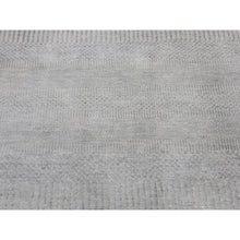 Load image into Gallery viewer, 7&#39;10&quot;x7&#39;10&quot; Gray Round Grass Design Pure Wool Hand Knotted Oriental Rug FWR355890
