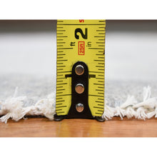 Load image into Gallery viewer, 7&#39;10&quot;x7&#39;10&quot; Gray Round Grass Design Pure Wool Hand Knotted Oriental Rug FWR355890