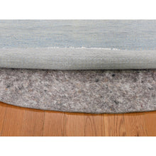 Load image into Gallery viewer, 6&#39;x6&#39; Blue Grass Design Wool And Silk Round Hand Knotted Oriental Rug FWR355908