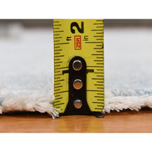 Load image into Gallery viewer, 6&#39;x6&#39; Blue Grass Design Wool And Silk Round Hand Knotted Oriental Rug FWR355908