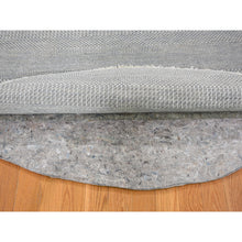 Load image into Gallery viewer, 6&#39;x6&#39; Gray Grass Design Wool And Silk Hand Knotted Round Oriental Rug FWR355932