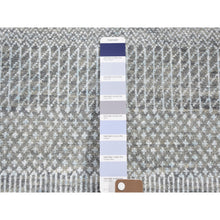 Load image into Gallery viewer, 6&#39;x6&#39; Gray Wool And Silk Grass Design Hand Knotted Round Oriental Rug FWR355998