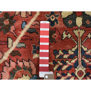 10'10"x13'8" Terracotta Antique Persian Mahal Good Condition With Some Wear Clean Hand Knotted Oriental Rug FWR356100