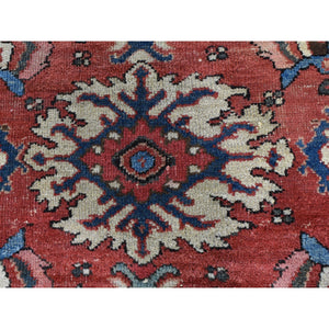 10'10"x13'8" Terracotta Antique Persian Mahal Good Condition With Some Wear Clean Hand Knotted Oriental Rug FWR356100