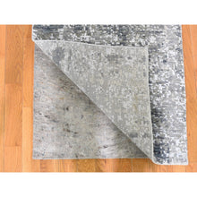 Load image into Gallery viewer, 2&#39;5&quot;x12&#39;1&quot; Ivory Dense Weave Abstract Design Wool And Silk Hand Knotted Runner Oriental Rug FWR356124