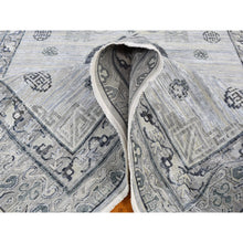 Load image into Gallery viewer, 8&#39;10&quot;x12&#39;1&quot; Pure Silk With Textured Wool Khotan Design Hand Knotted Oriental Rug FWR356220