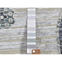 Load image into Gallery viewer, 8&#39;10&quot;x12&#39;1&quot; Pure Silk With Textured Wool Khotan Design Hand Knotted Oriental Rug FWR356220