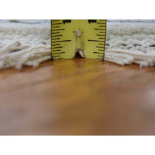 Load image into Gallery viewer, 4&#39;2&quot;x4&#39;2&quot; Sage Green, Hand Knotted, Afghan Angora Oushak with Leaf Design, Vegetable Dyes, 100% Wool, Square, Oriental Rug FWR124512