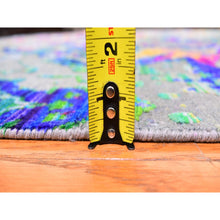 Load image into Gallery viewer, 9&#39;10&quot;x13&#39;7&quot; The Lava, Colorful Hand Knotted Sari Silk With Textured Wool Oriental Rug FWR356820