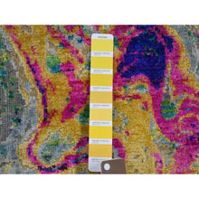 Load image into Gallery viewer, 3&#39;x5&#39; The Lava, Colorful Sari Silk With Textured Wool Hand Knotted Oriental Rug FWR356856