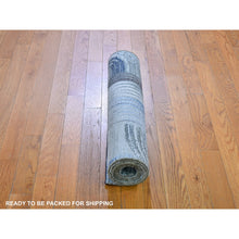 Load image into Gallery viewer, 2&#39;7&quot;x10&#39;4&quot; The Intertwined Passage, Silk With Textured Wool Hand Knotted Runner Oriental Rug FWR356928